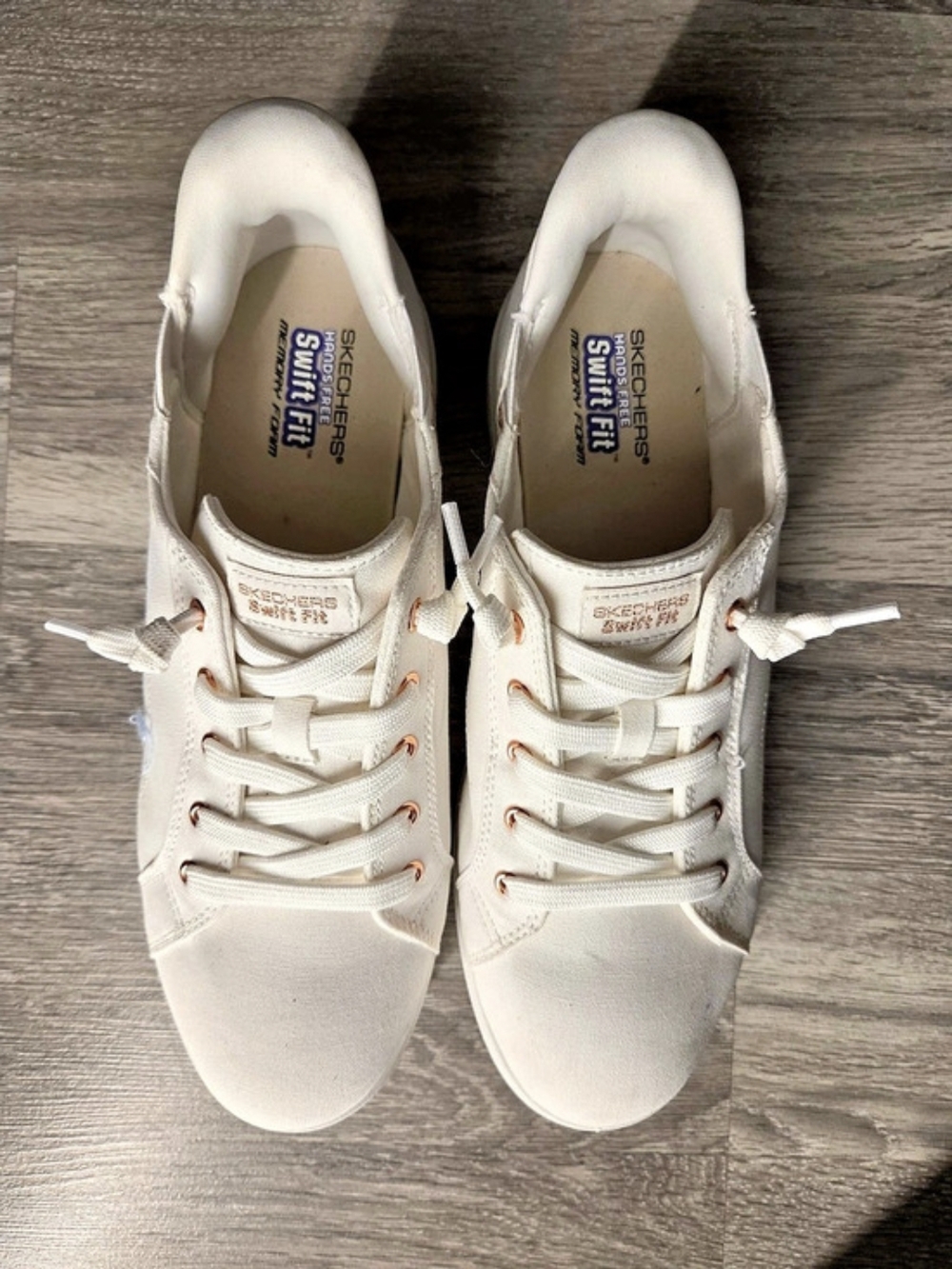 Skechers BOBS D'Vine - Swift Fit Women's White Sneakers US 10